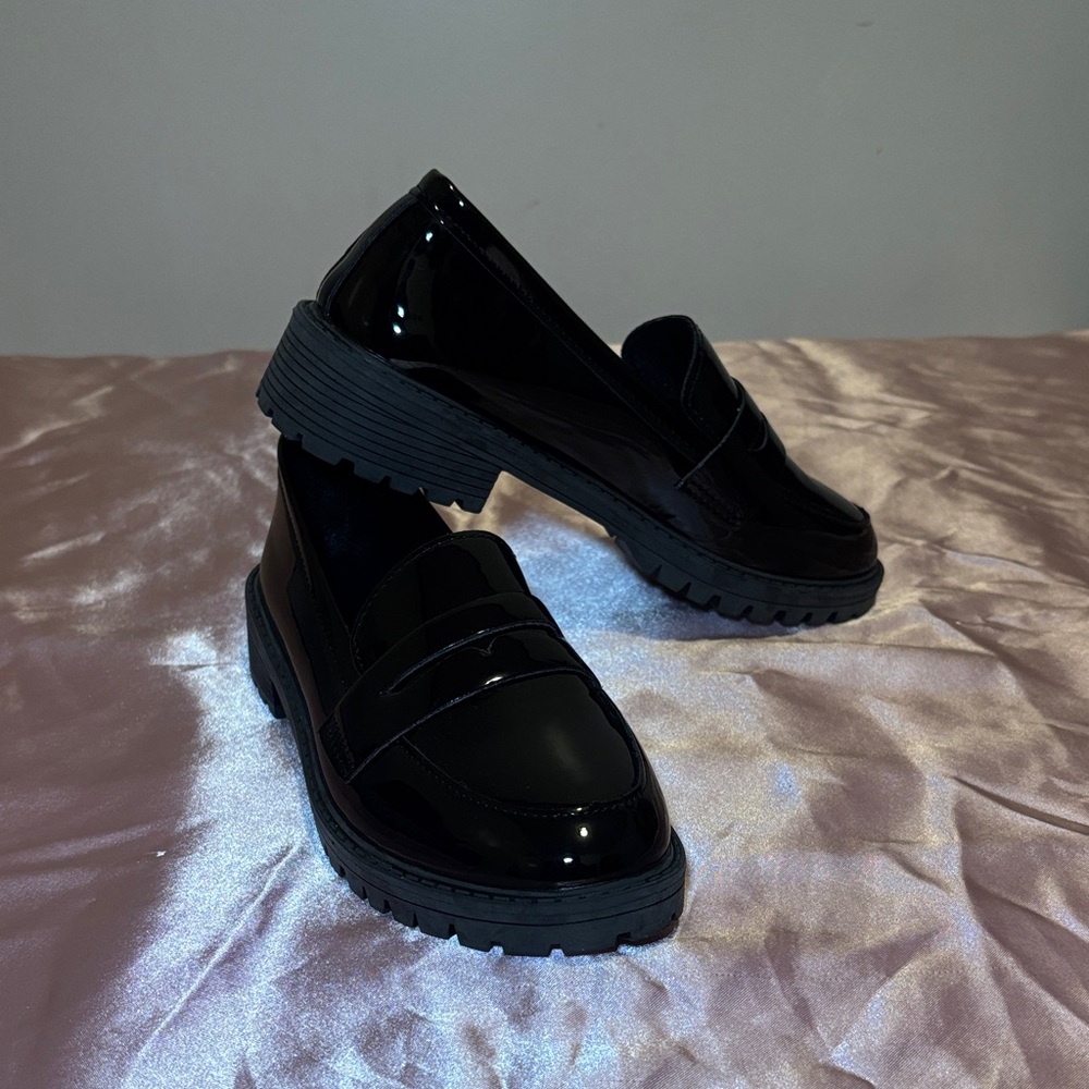 Black Patent Leather Loafers - Picture 3 of 4